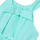 Girls Aqua Ruffled Dress, 2, hi-res