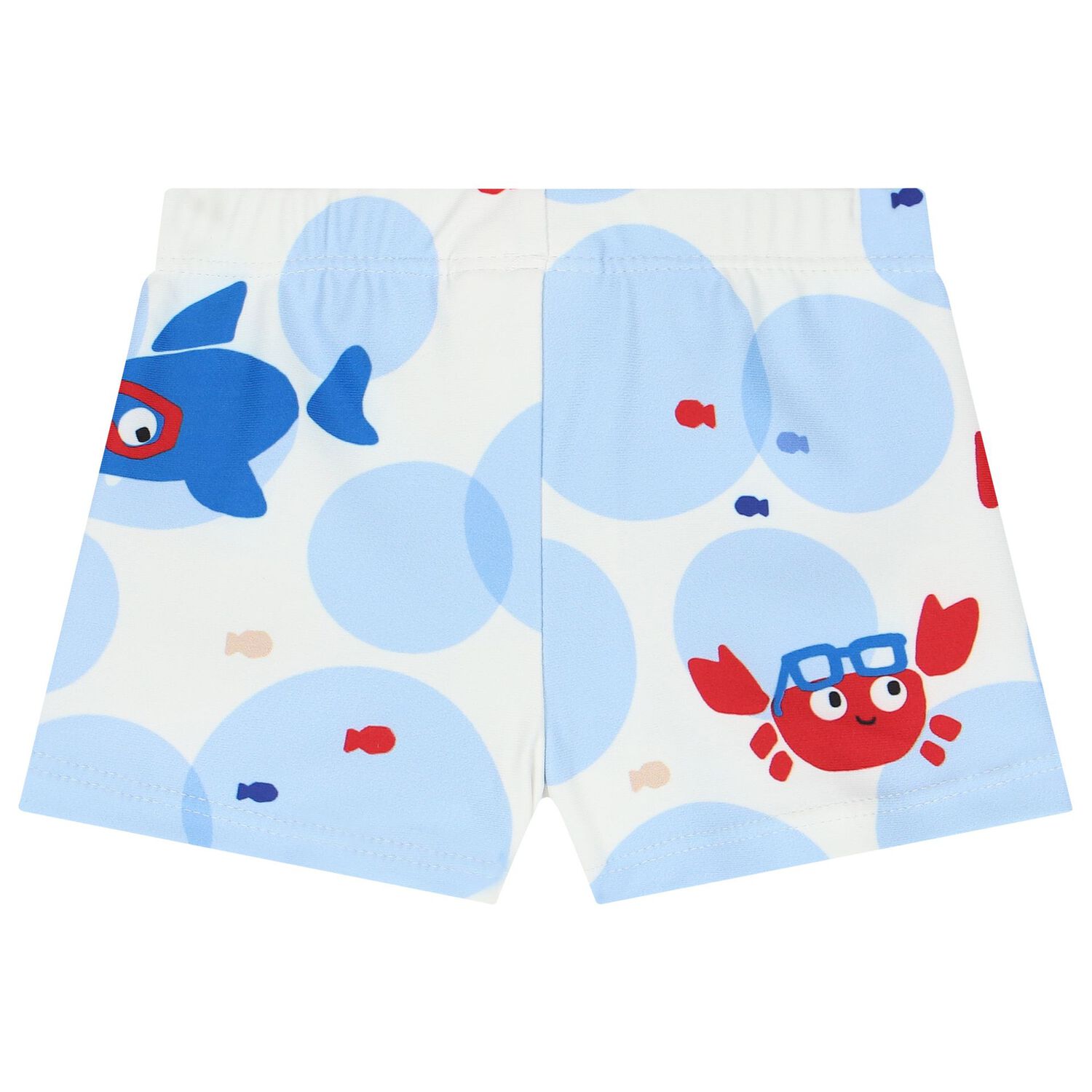 Baby Boys Blue & White Octopus Swim Shorts Set, 1, hi-res image number null