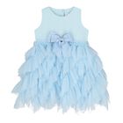 Baby Girls Blue Tulle Ruffles Dress, 1, hi-res