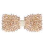 Girls Beige Embellished Bow Hair Clip, 1, hi-res