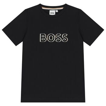 Boys Black Logo T-Shirt