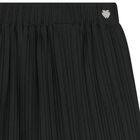 Girls Black Pleated Skirt, 1, hi-res