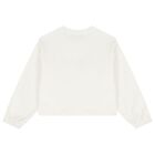 Girls Ivory Teddy Bear Logo Sweatshirt, 1, hi-res