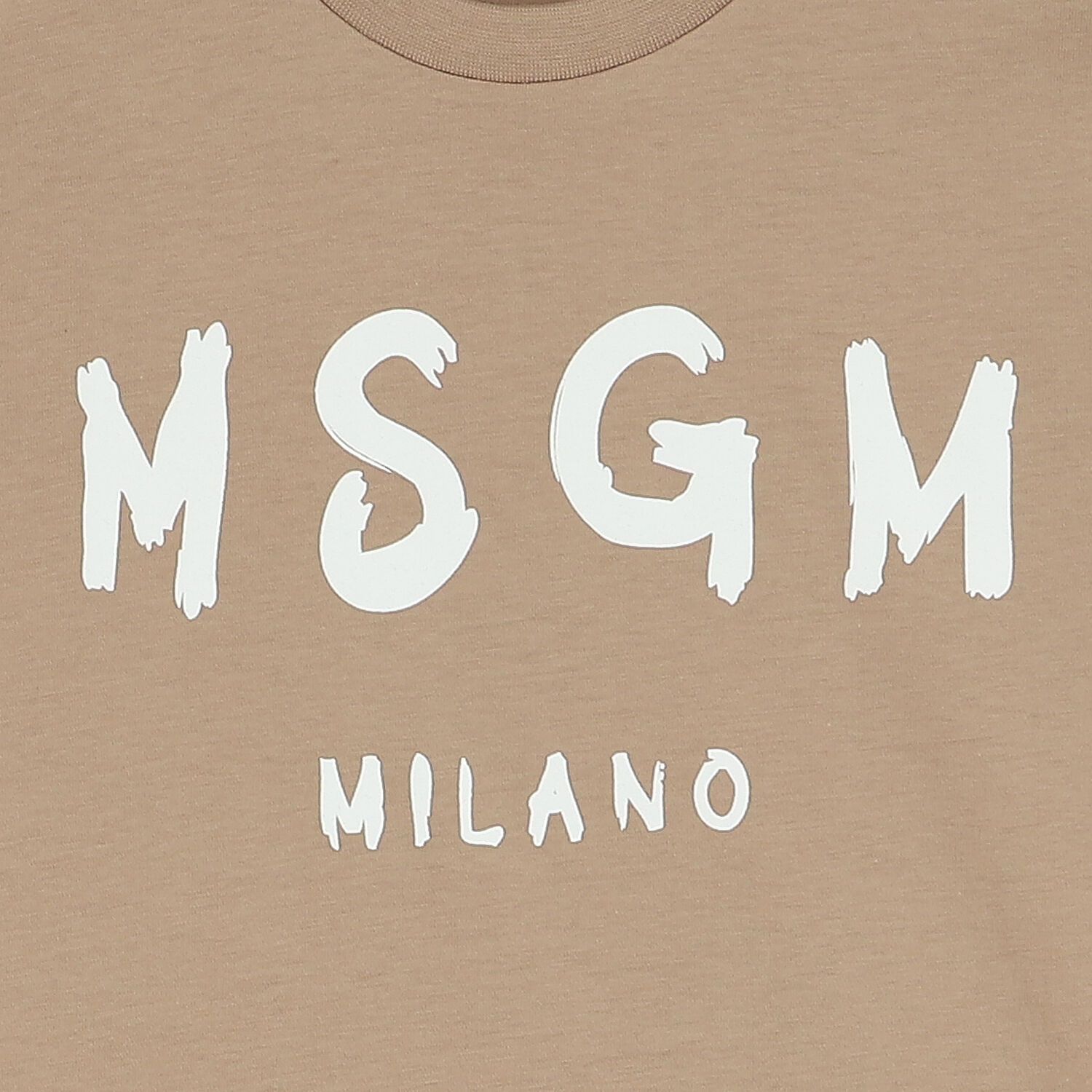 Beige & White Logo T-Shirt, 5, hi-res