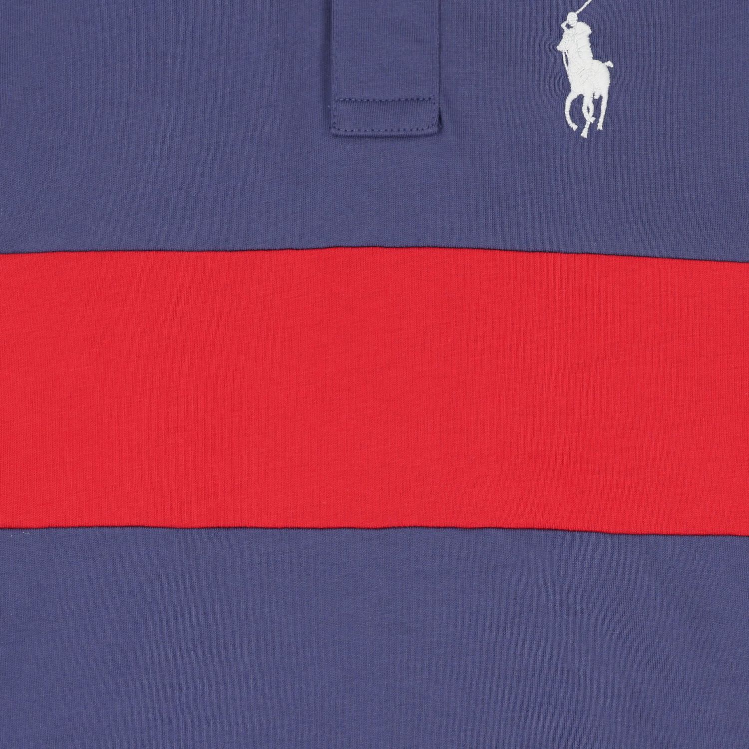 Boys Navy Blue & Red Stripe Big Pony Polo Shirt, 1, hi-res