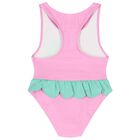Younger Girls Pink Seahorse Swimsuit, 1, hi-res
