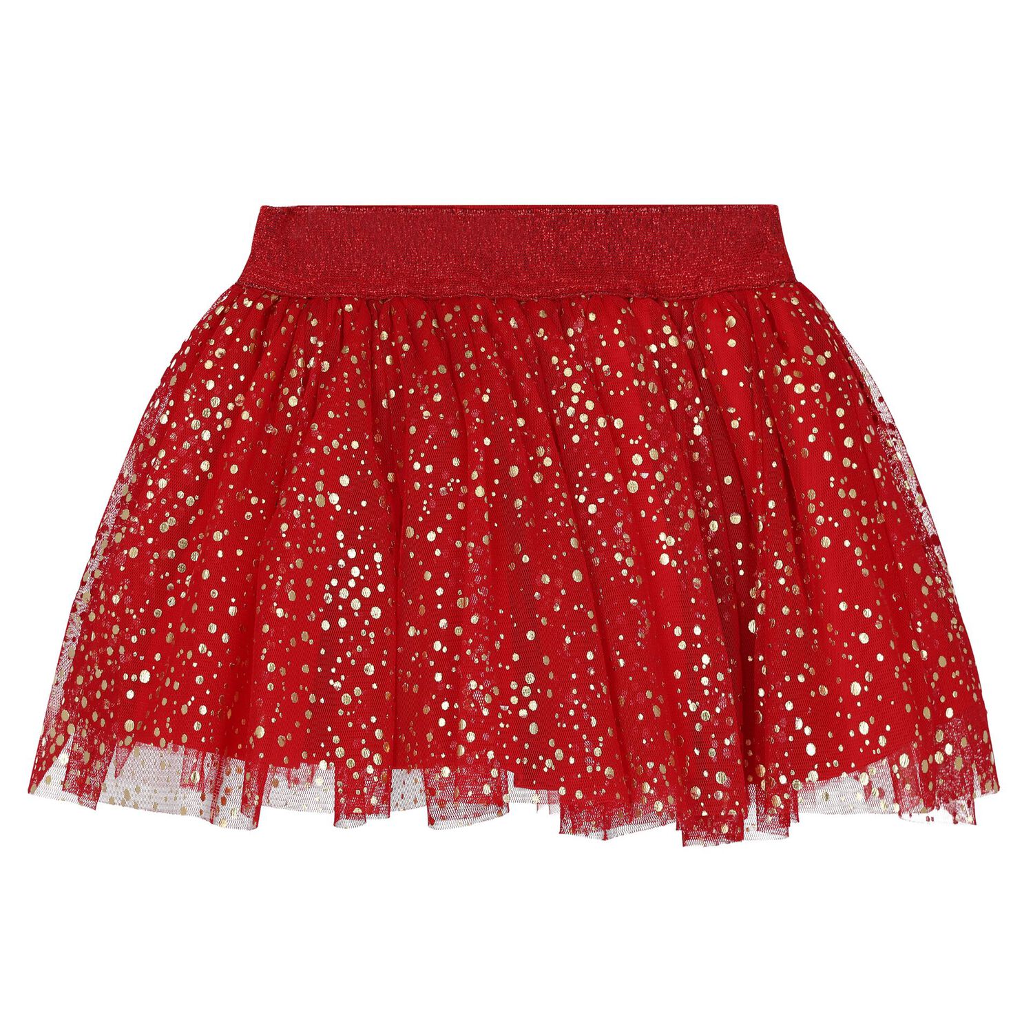 Baby Girls Ivory & Red Tulle Skirt Set, 1, hi-res image number null