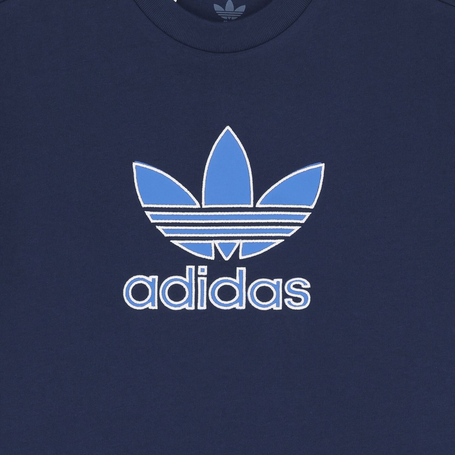 Navy Blue Trefoil Logo Oversized T-Shirt, 1, hi-res