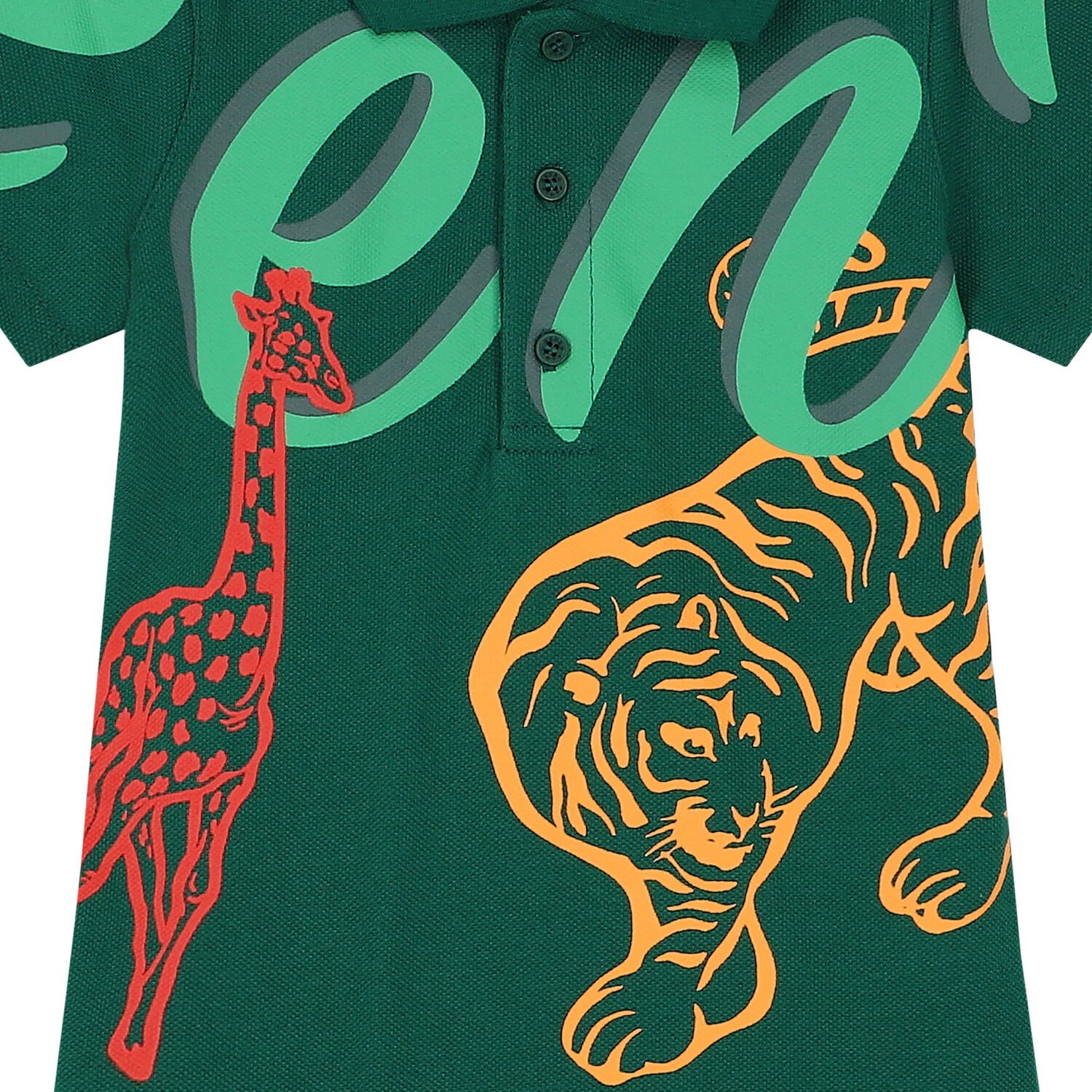 Baby Boys Green Logo Polo Romper, 1, hi-res