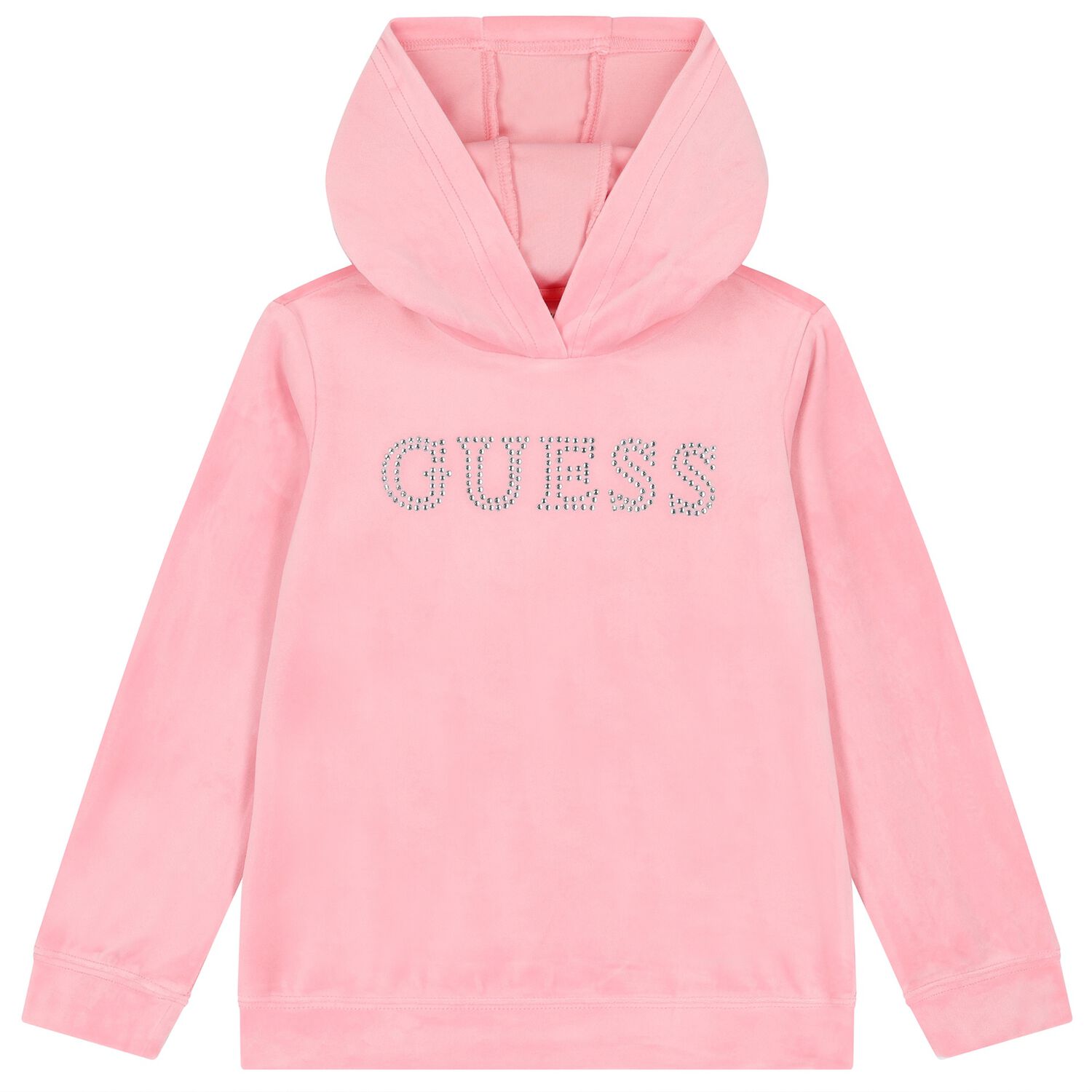 Girls Pink Logo Hooded Top, 1, hi-res image number null