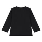 Younger Black Teddy Bear Logo Long Sleeve Top, 4, hi-res