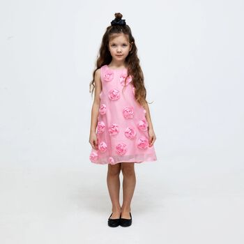 Girls Pink Floral Dress