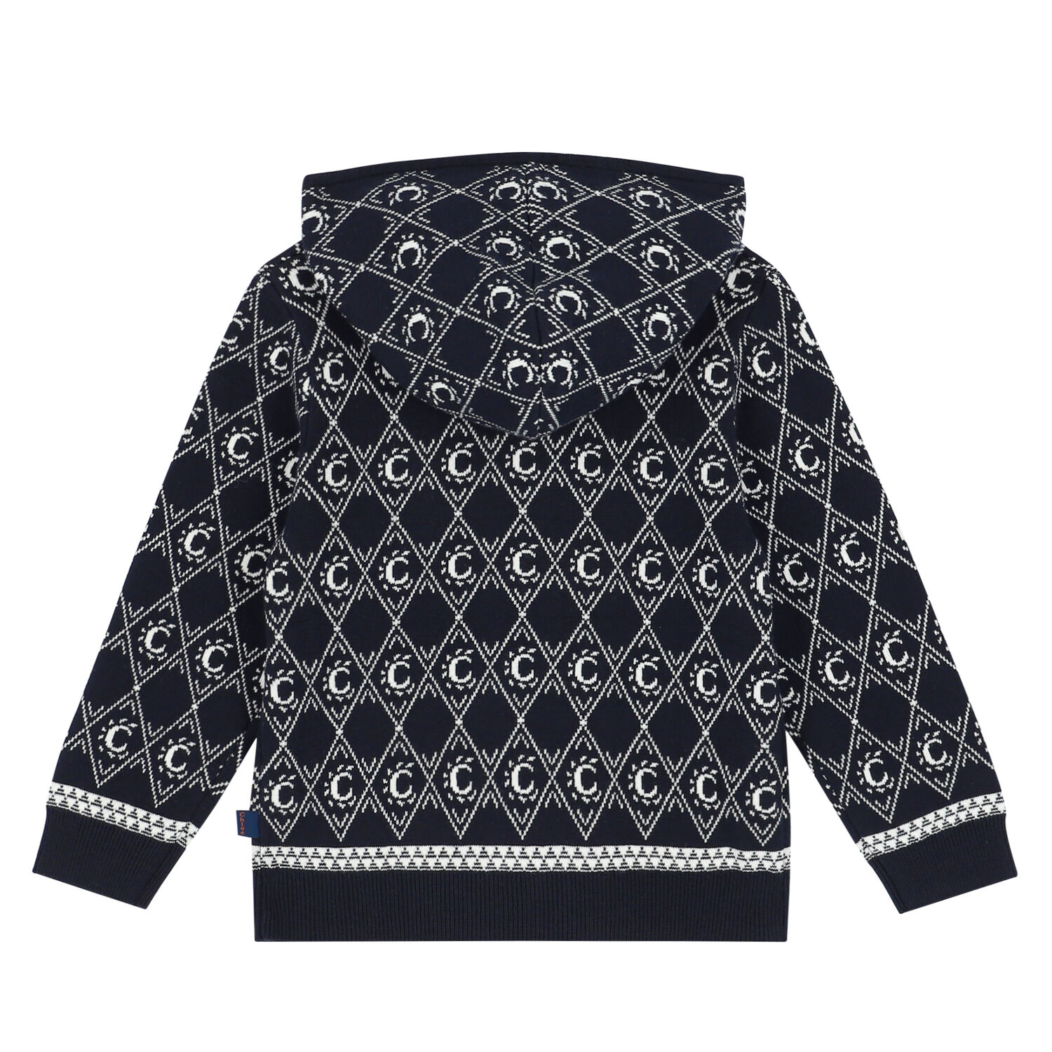 Girls Navy Logo Hooded Top, 1, hi-res image number null