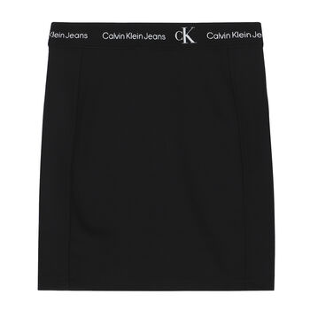 Girls Black Logo Skirt