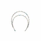 Gold and Turquoise Jacquard Headband, 1, hi-res