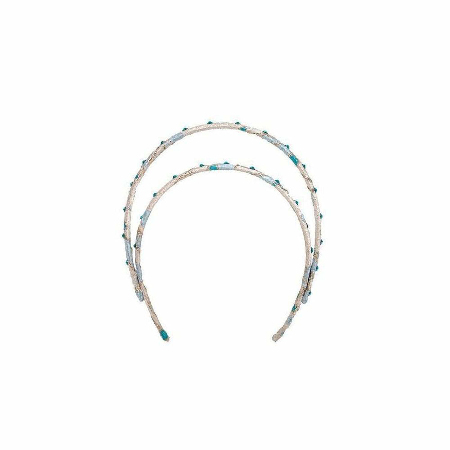 Gold and Turquoise Jacquard Headband, 1, hi-res image number null