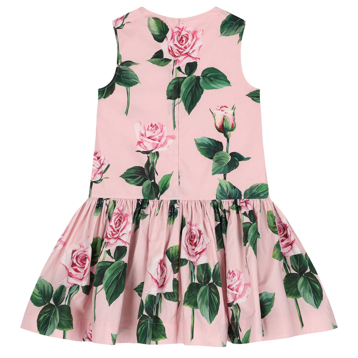 Girls Pink Rose Sleeveless Dress, 1, hi-res image number null