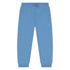 Younger Boys Blue Jersey Joggers, 2, hi-res