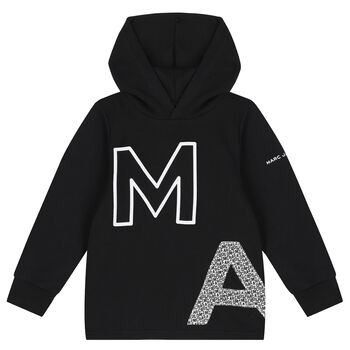 MARC JACOBS Boys Black Hooded Top, 1 Boys Black Hooded Top