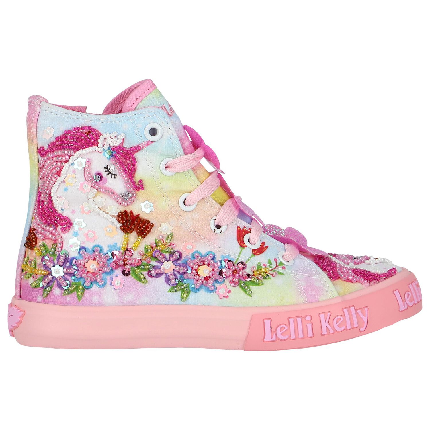 Girls Multi-Colored Unicorn Trainers, 1, hi-res image number null