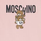 Girls Pink Teddy Bear Logo Dress, 3, hi-res