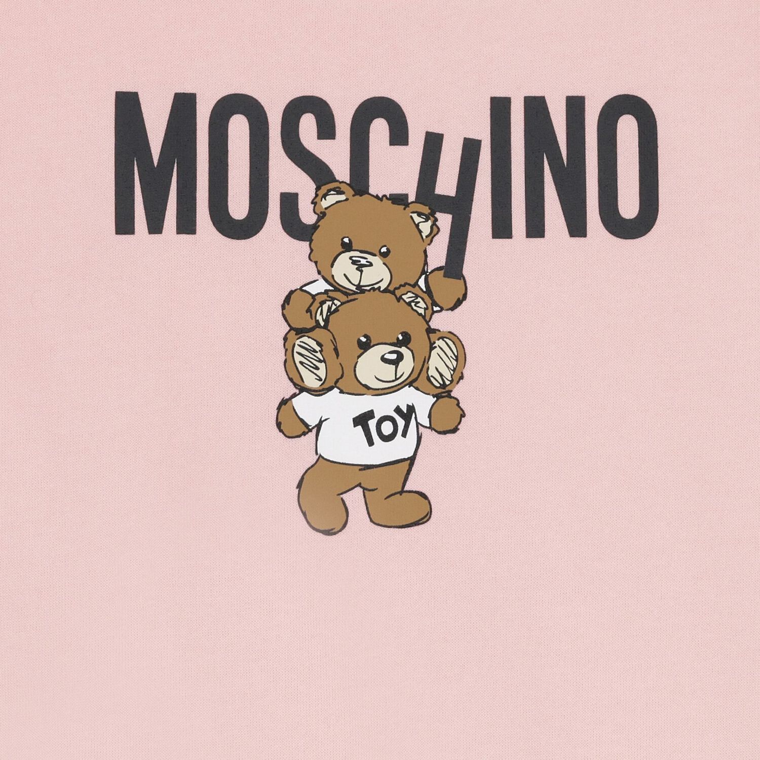 Girls Pink Teddy Bear Logo Dress, 3, hi-res image number null