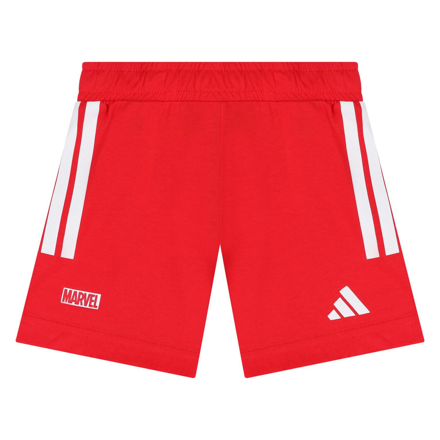 Younger Boys White & Red Marvel Shorts Set, 1, hi-res image number null