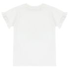 Girls White Logo T-Shirt, 1, hi-res