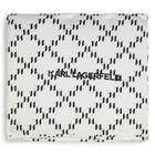 Ivory & Black Monogram Logo Baby Blanket, 1, hi-res