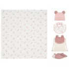 Baby Girls Pink & White Teddy Bear Gift Set, 2, hi-res