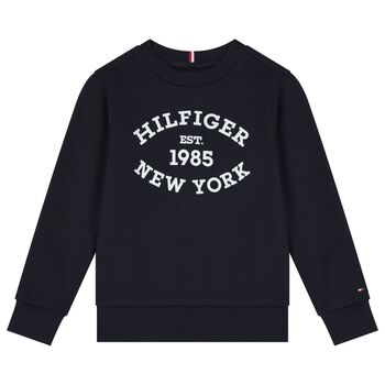 Boys Navy Blue Logo Sweatshirts