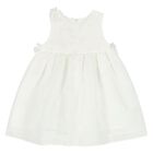 Younger Girls White Flower Dress, 1, hi-res