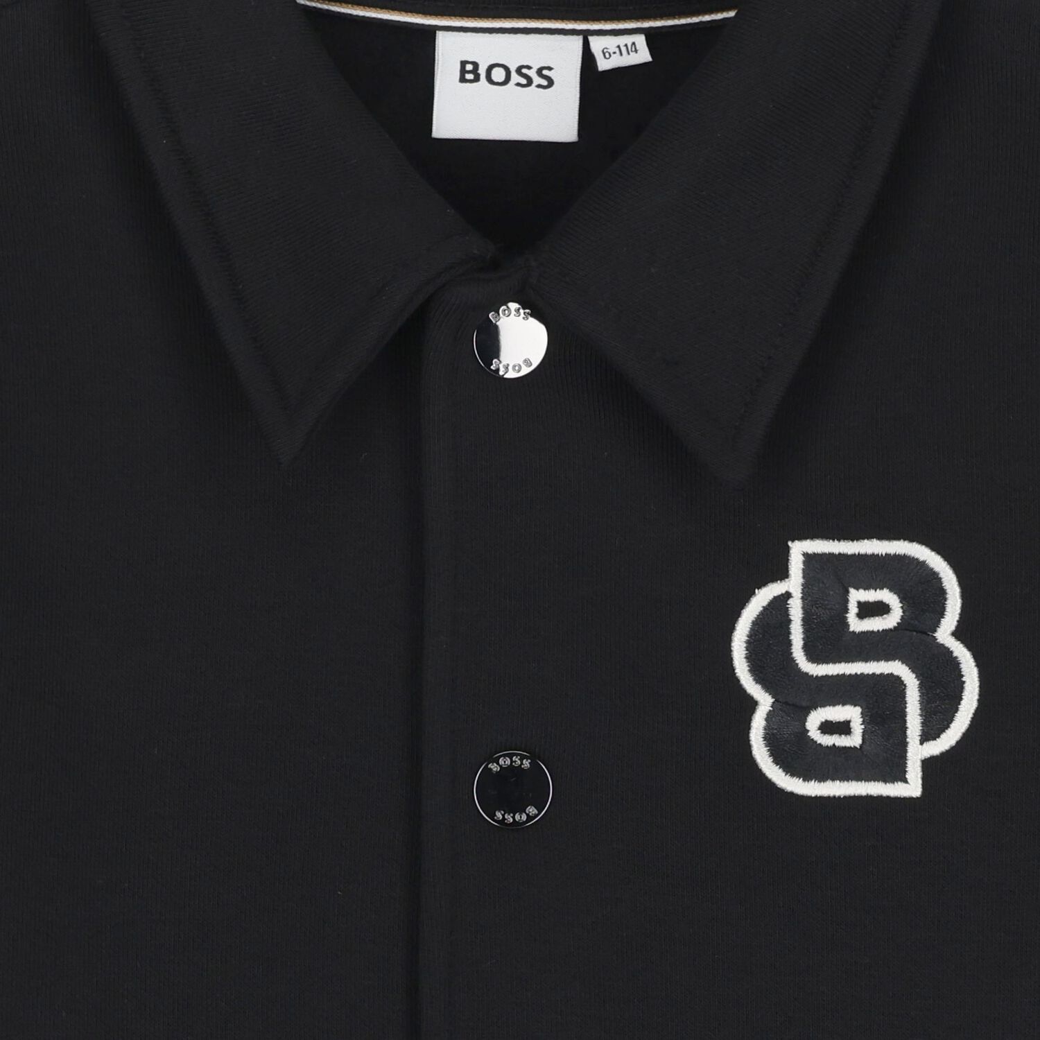 Boys Black Logo Jacket, 1, hi-res