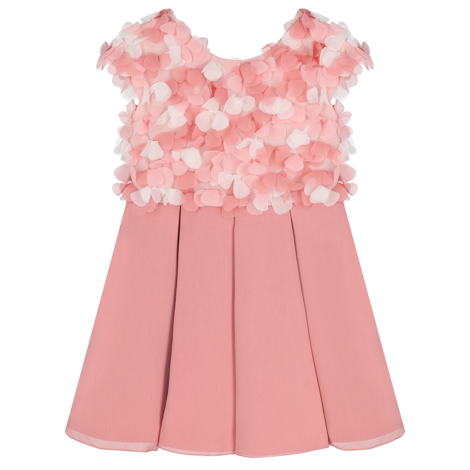 Girls Pink Flower Dress, 1, hi-res