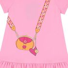 Girls Pink Logo Bag Dress, 2, hi-res