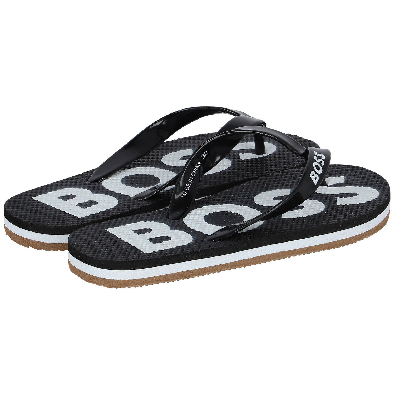 Black Logo Flip-Flops, 1, hi-res image number null