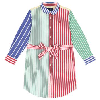 Girls Multi-Coloured Striped Dress