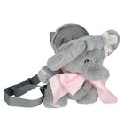 Girls Grey & Pink Elephant Backpack, 1, hi-res