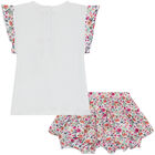 Baby Girls White & Pink Skirt Set, 1, hi-res