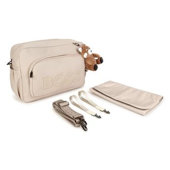 Beige Logo Red Panda Baby Changing Bag ( 38cm )