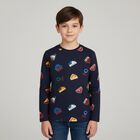 Boys Navy Blue Long Sleeve Top, 1, hi-res