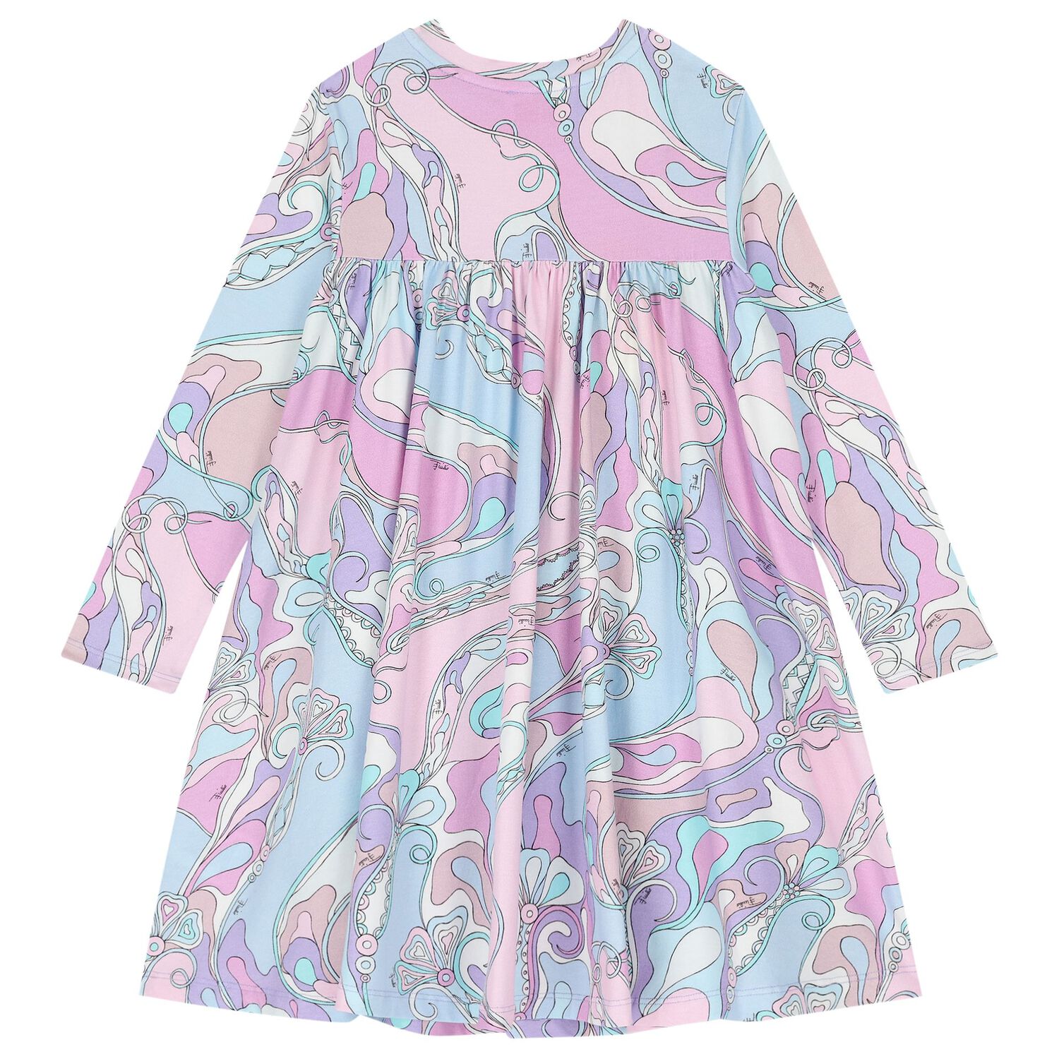 Girls Pink & Blue Orchidee Dress, 1, hi-res