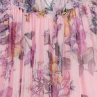 Girls Pink & Purple Floral Tulle Dress, 1, hi-res