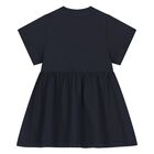 Younger Girls Navy Blue Tiger Logo Dress, 1, hi-res