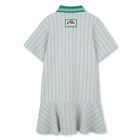 Girls Grey & Green Striped Disney Polo Dress, 1, hi-res