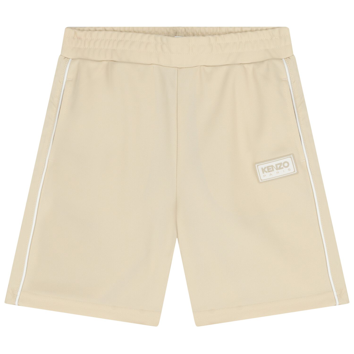 Boys Beige Logo Shorts, 2, hi-res