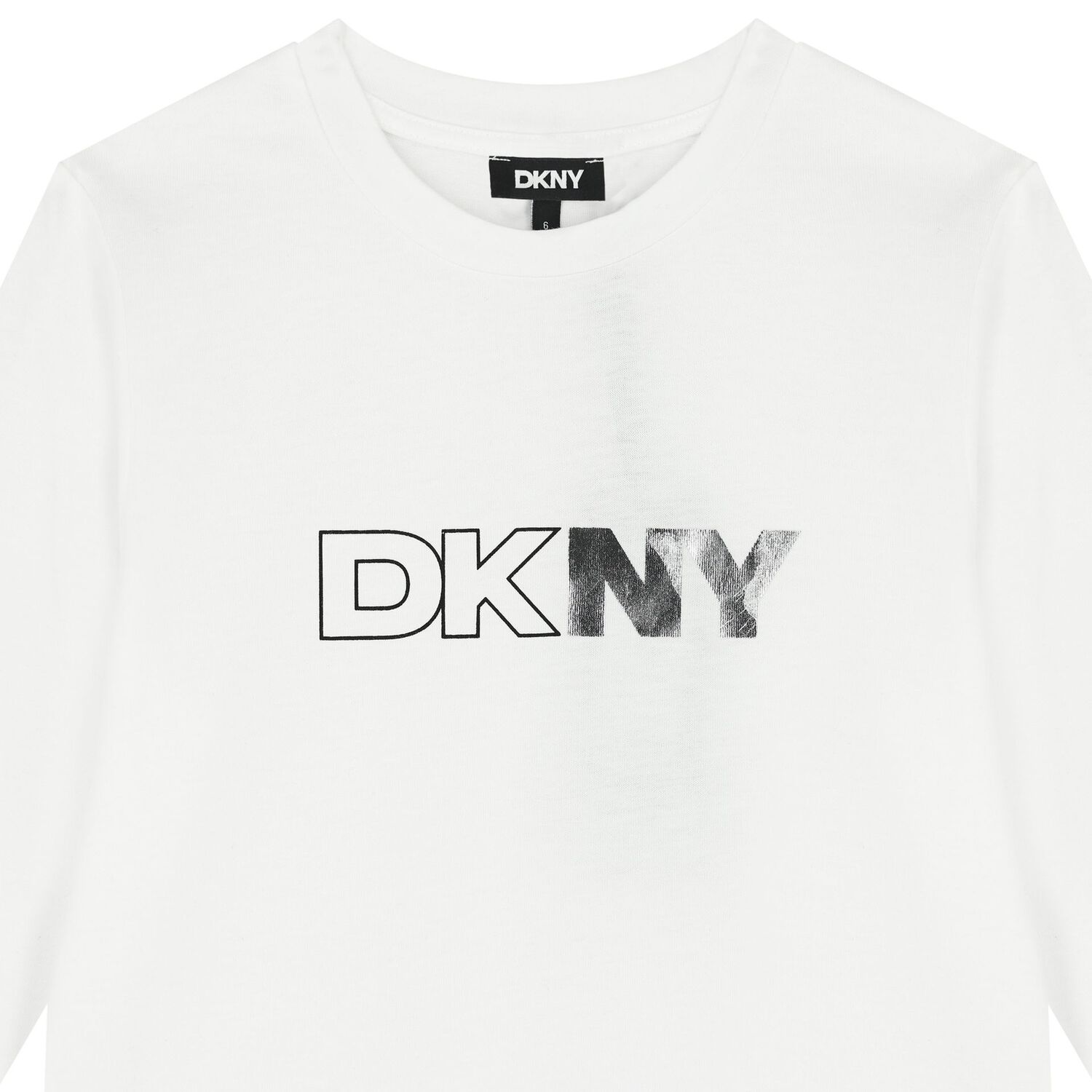 Girls White Logo Long Sleeve Top, 2, hi-res image number null