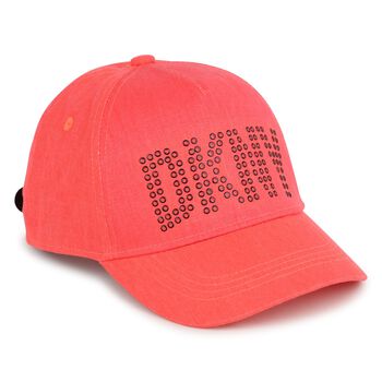 Girls Neon Pink Logo Cap