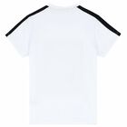 Boys White Logo T-Shirt, 1, hi-res