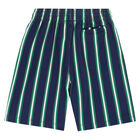 Boys Blue Striped Shorts, 1, hi-res